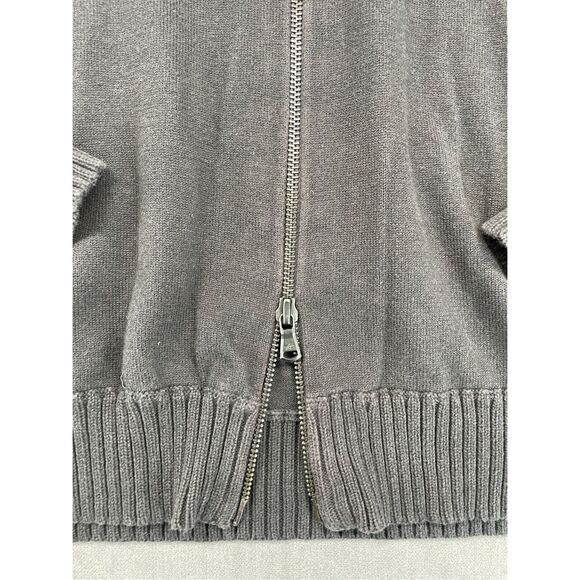 Kenneth Cole Sweater Men M Black Full Zip Rib Knit Military Style Casual Capsule - Picture 3 of 10